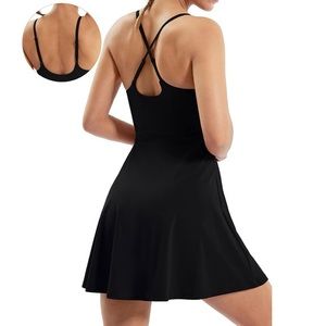 NWT Tennis Dress Built in Shorts‎ and Bra Athletic Dress for Women Workout Dress